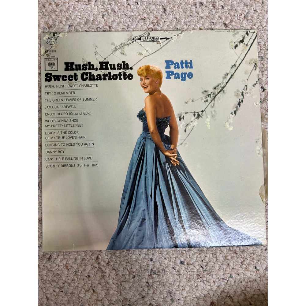 Patti Page Hush Hush Sweet Charlotte Vinyl LP Columbia CS 9153 Stereo 360 Sound